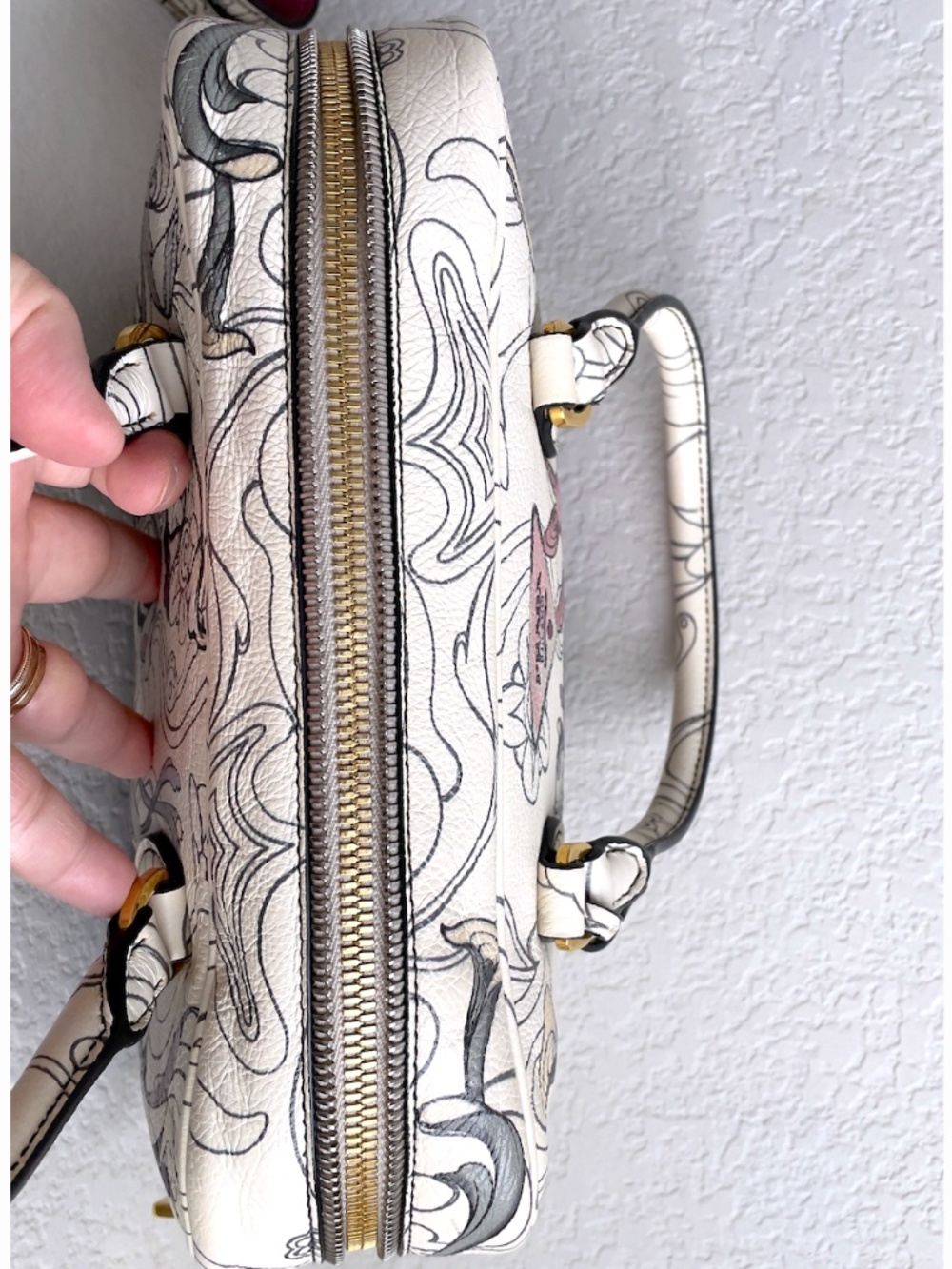 Prada Signature Rabbit Bauletto Calf Leather Shoulder Bag - Picture 3 of 11